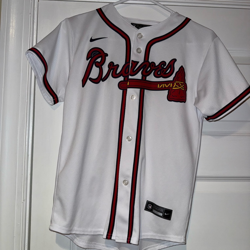 White Braves Baseball Jersey